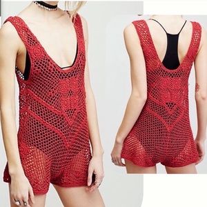 Free People Girlfriend Crochet Romper
